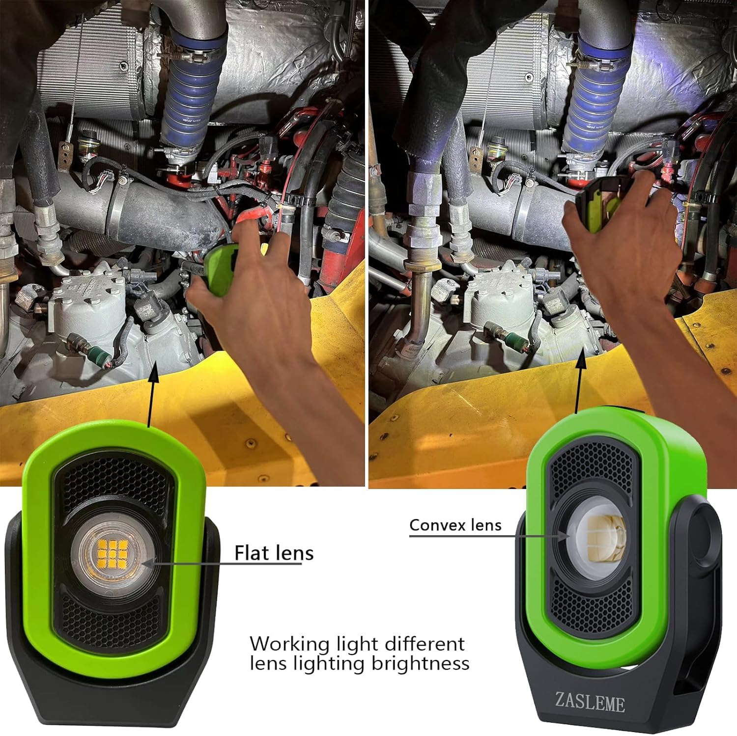 Wiederaufladbares Arbeitslicht, 780 Lumen, wiederaufladbares Arbeitslicht mit magnetischem Licht, wiederaufladbar über USB, für Mechaniker Werkstatt
