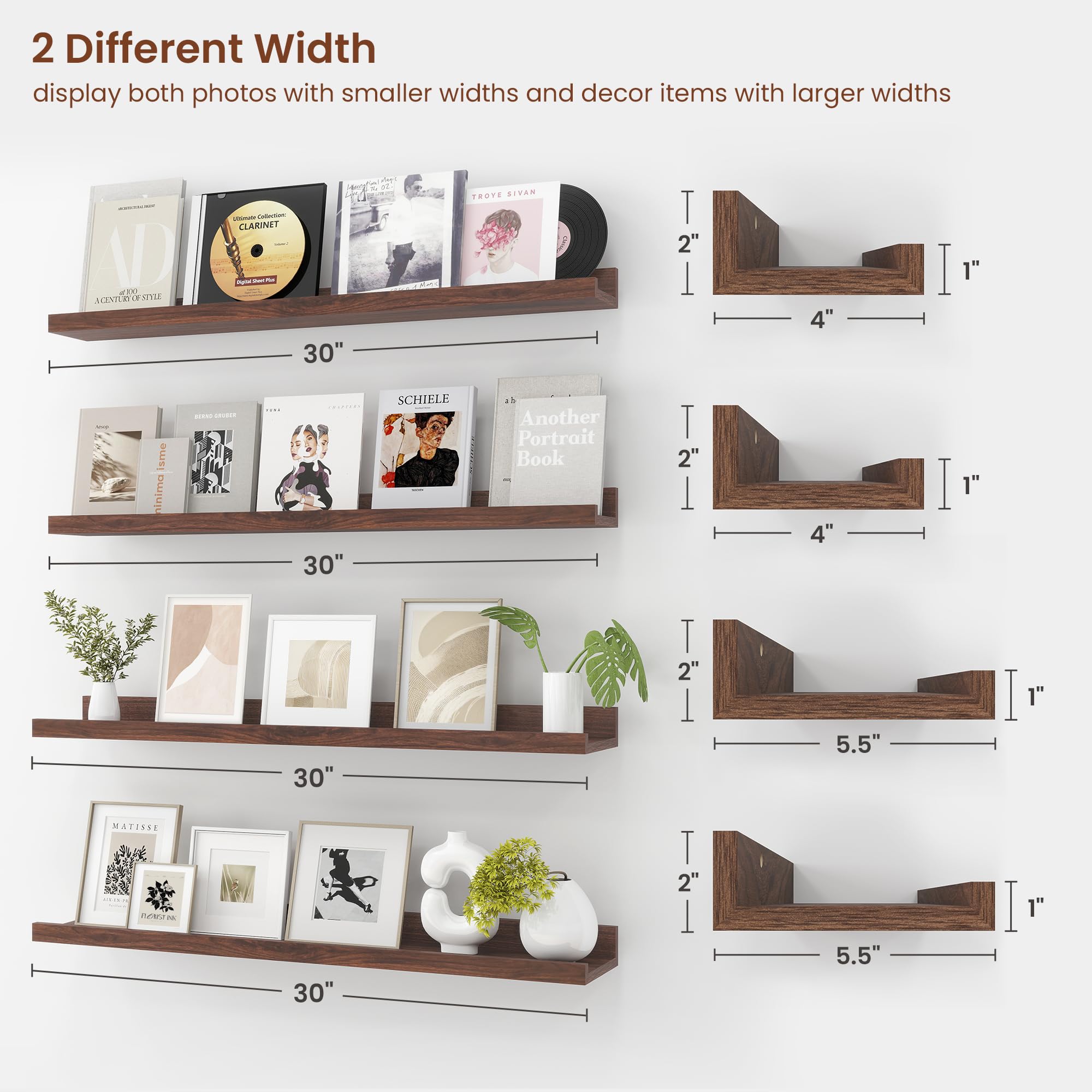 Snapklik.com : Axeman 30 Inch Floating Shelves For Wall - Picture Ledge ...