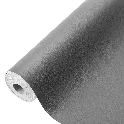 Miniatura 8 de Parche de reparación de cuero negro de 17.3 x 117 pulgadas, kit de reparación de cuero autoadhesivo para sofá, asiento de automóvil, muebles, silla