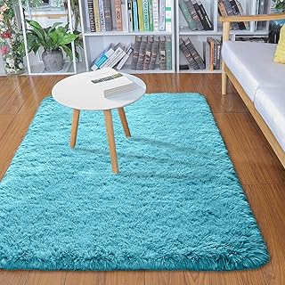 Merelax Modern Soft Fluffy Small Shaggy Rug for Bedroom Livingroom Dorm ...