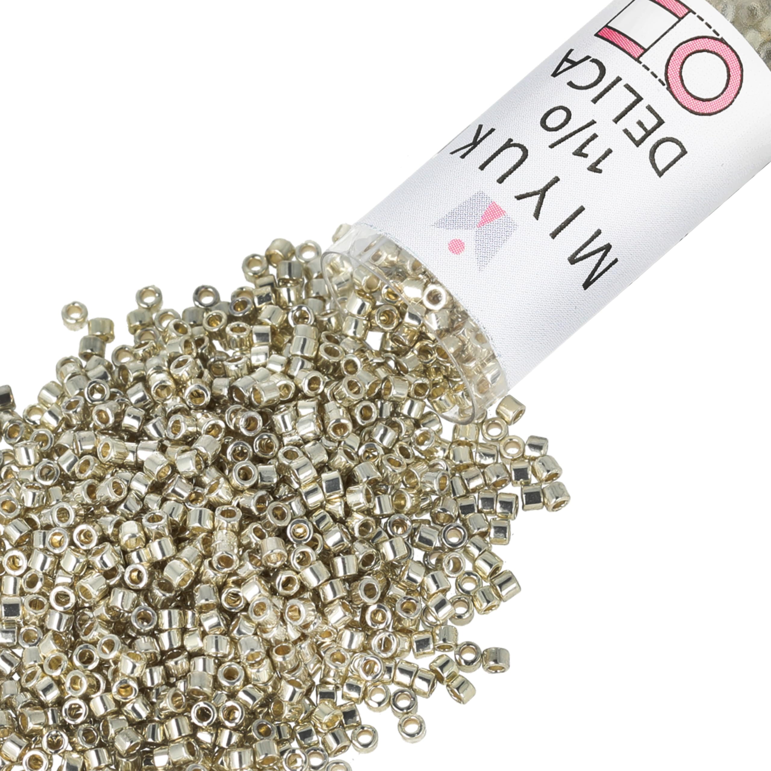 Delica Seed Beads 11/0 - Duracoat Galvanized Silver DB1831 7.2 Grams