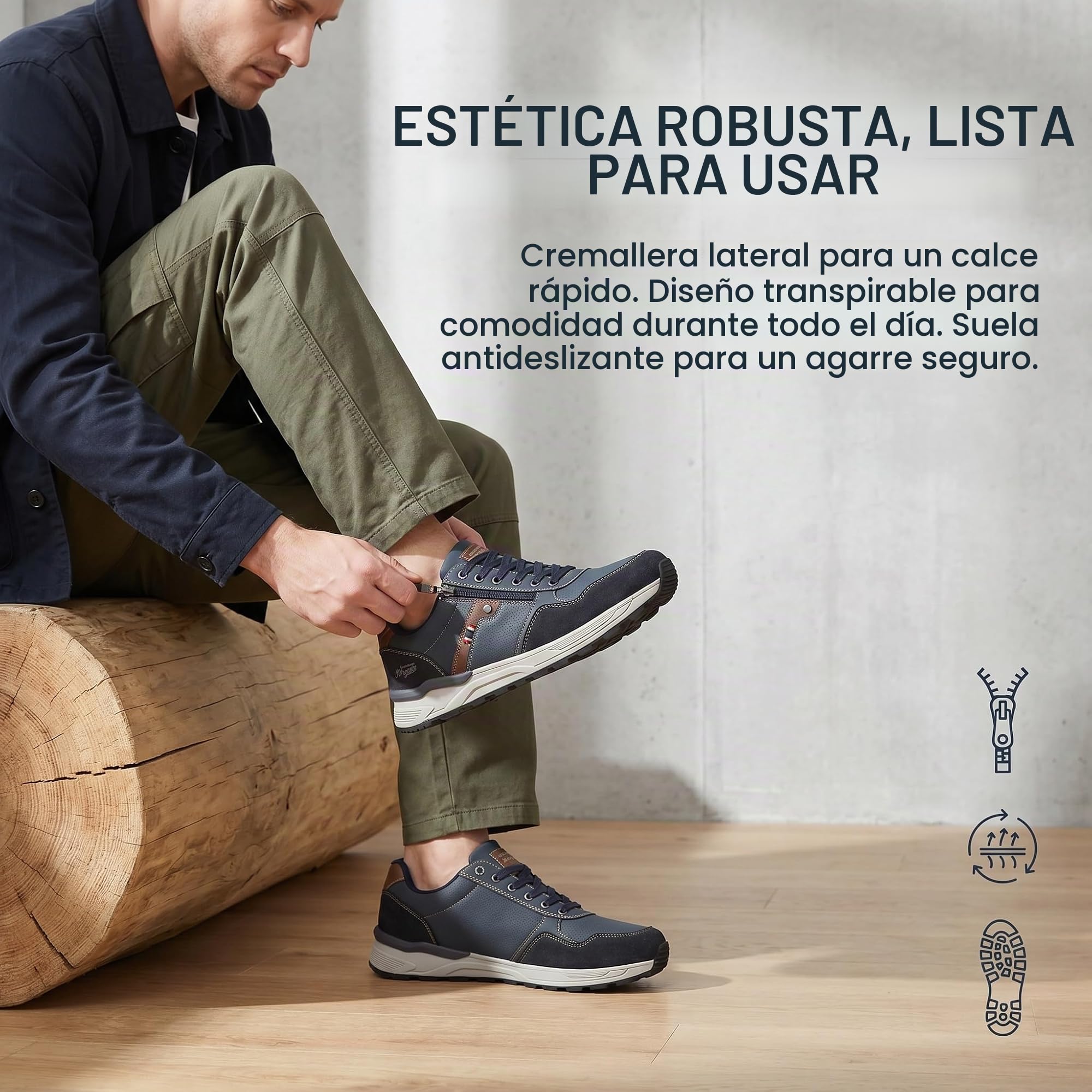 ARRIGO BELLO Zapatillas Hombre Sneaker Running Ligeras Transpirables Elegantes Deportivas Zapatos Casuales Caminar 41-46