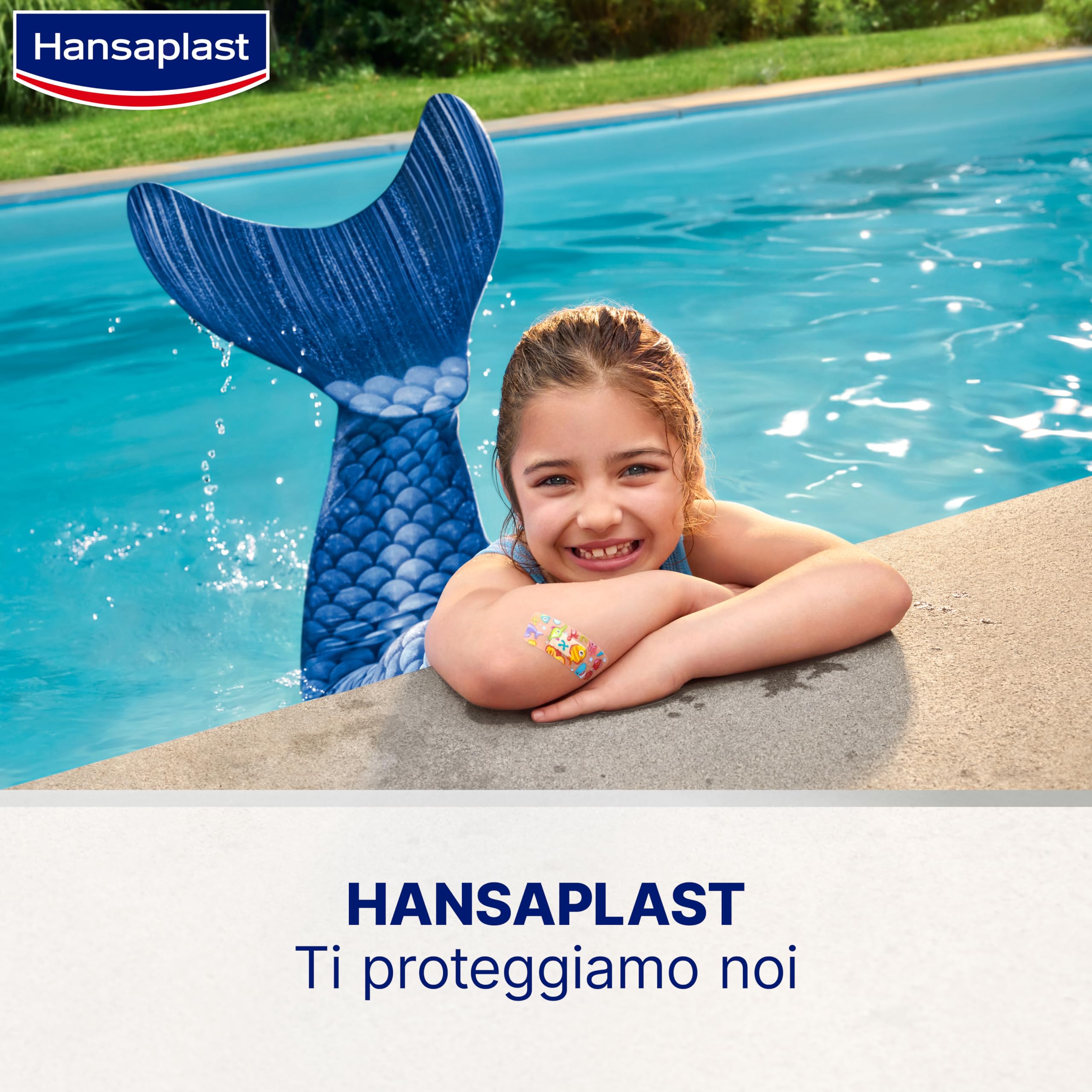 Hansaplast Cerotti Aqua Protect Kids, Cerotti bambini dal design colorato 100% resistenti all'acqua, Impermeabili per bagnetto, mare e piscina, 1 confezione da 20 pezzi in 2 formati