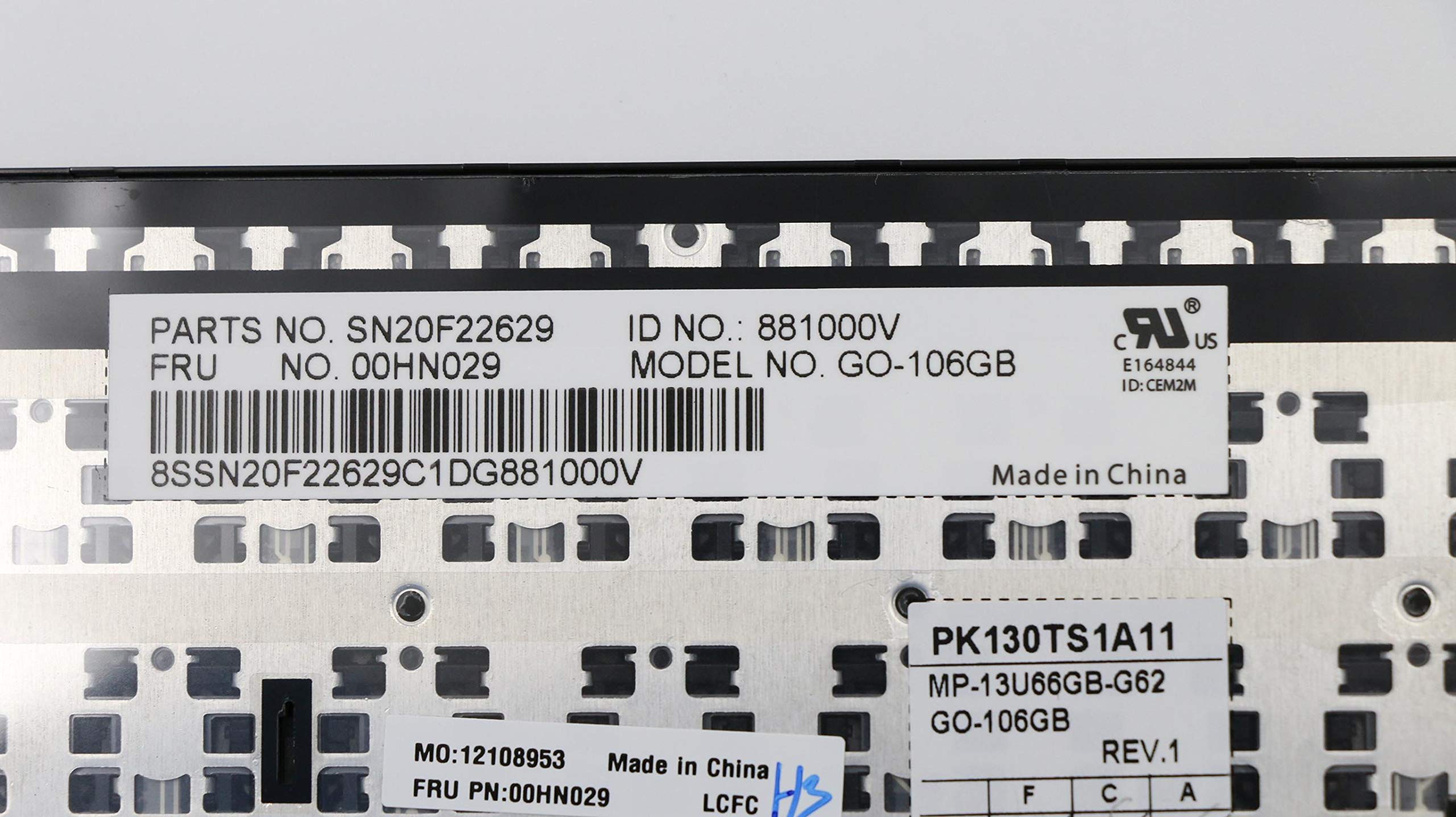 TellusRem replacement UK non-backlit keyboard for Lenovo Thinkpad E550 E560 E560c