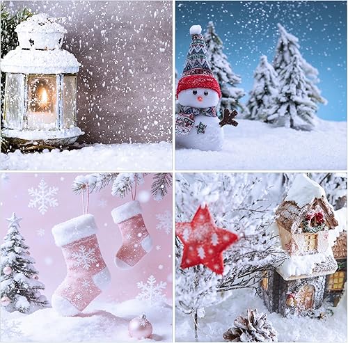 Vista 4 de RGQSUN Decoración de nieve falsa de Navidad de 5.3 onzas para manualidades, relleno de polvo de nieve artificial falso, nieve blanca