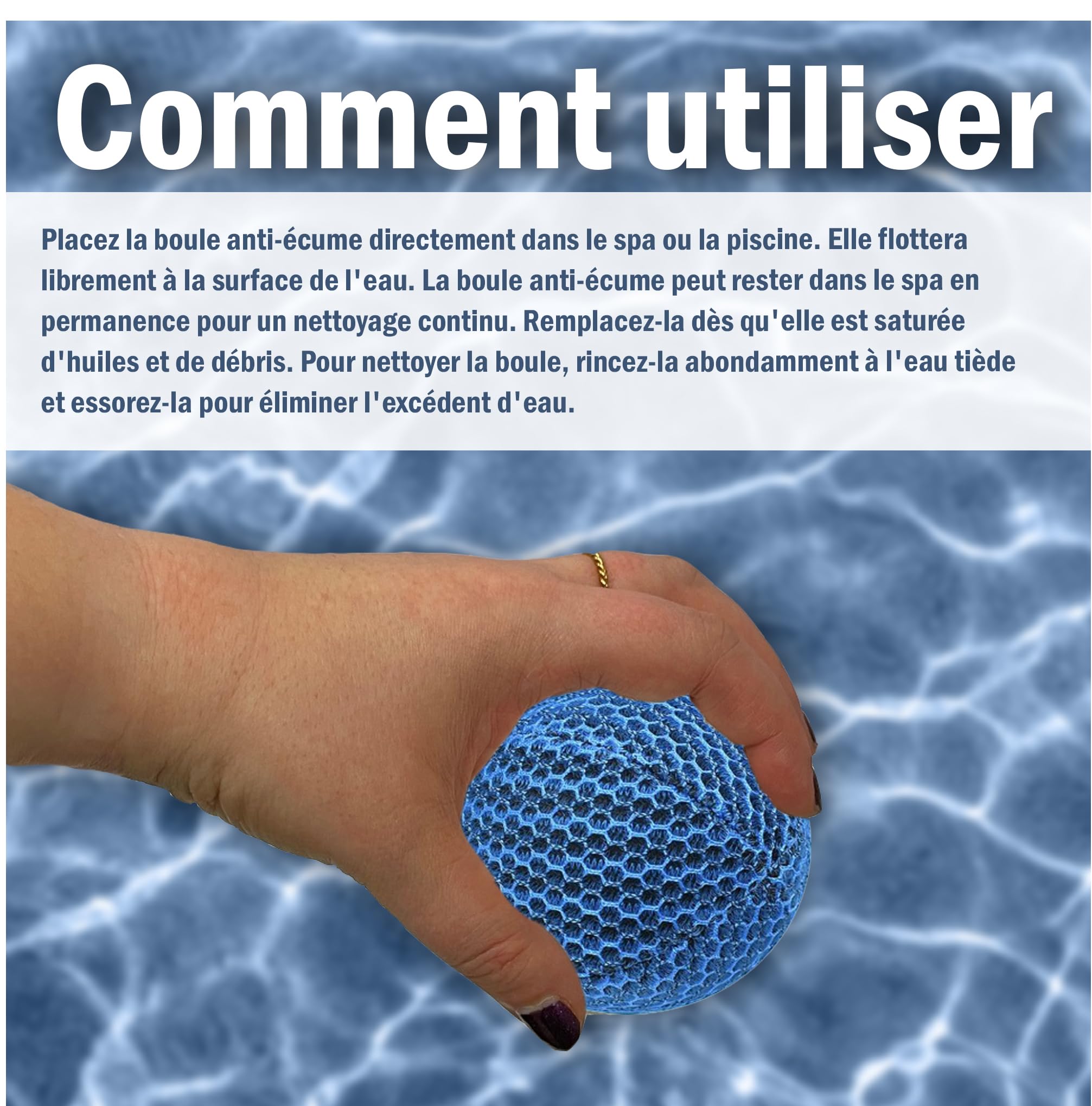 Éponges flottantes réutilisables pour spas – Boules absorbantes élimination huile et graisse