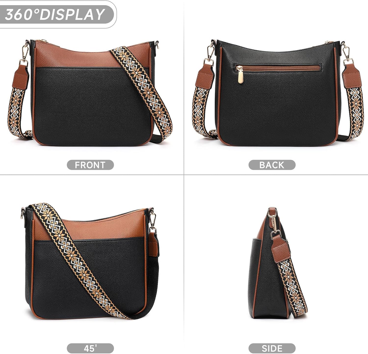FALAN MULE Crossbody Bags for Women Trendy Soft Leather Hobo Purses Shoulder Handbags With Tassel - Image 2