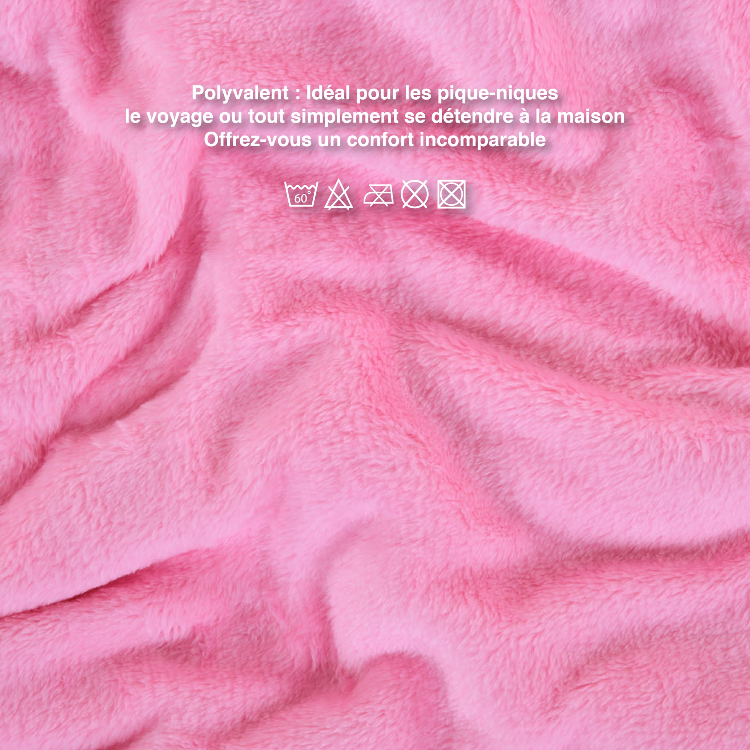 Mintra Home Throw Blanket for Couch, Soft Polyester Fleece Blanket, Cozy Lightweight Fuzzy Fall Décor Throw Blankets for Bed/Bed Cover/Couch Cover, 87” x 108” (XXL, Pink)