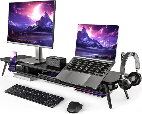 Fenge Dual Support d'Écran d'Ordinateur pour Téléphone/Pa…