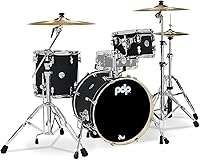 Vista 1 de Pacific Drums & Percussion PDP Concept Maple Bop - Juego de batería de 3 piezas, negro satinado (PDCM18BPBK)