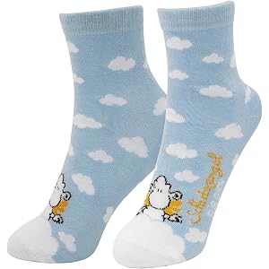 Sheepworld Sockenset Wolken-Motiv – 2 Paar Damensocken Größe 36-40, Geschenkbox