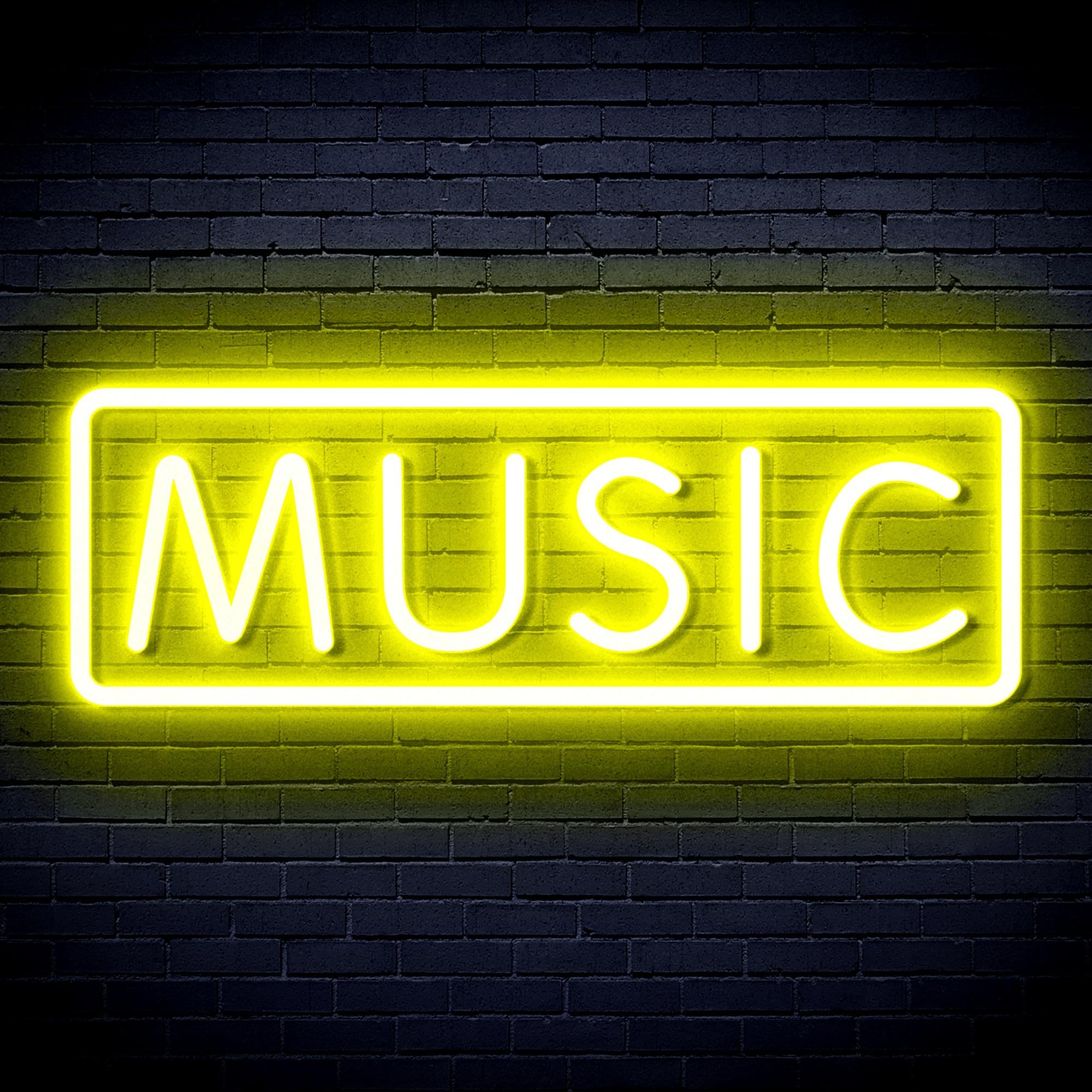 ADVPRO Music Sign Flex Silicone LED Neon Sign - Yellow - st16s42-fnu0076-y — image 1