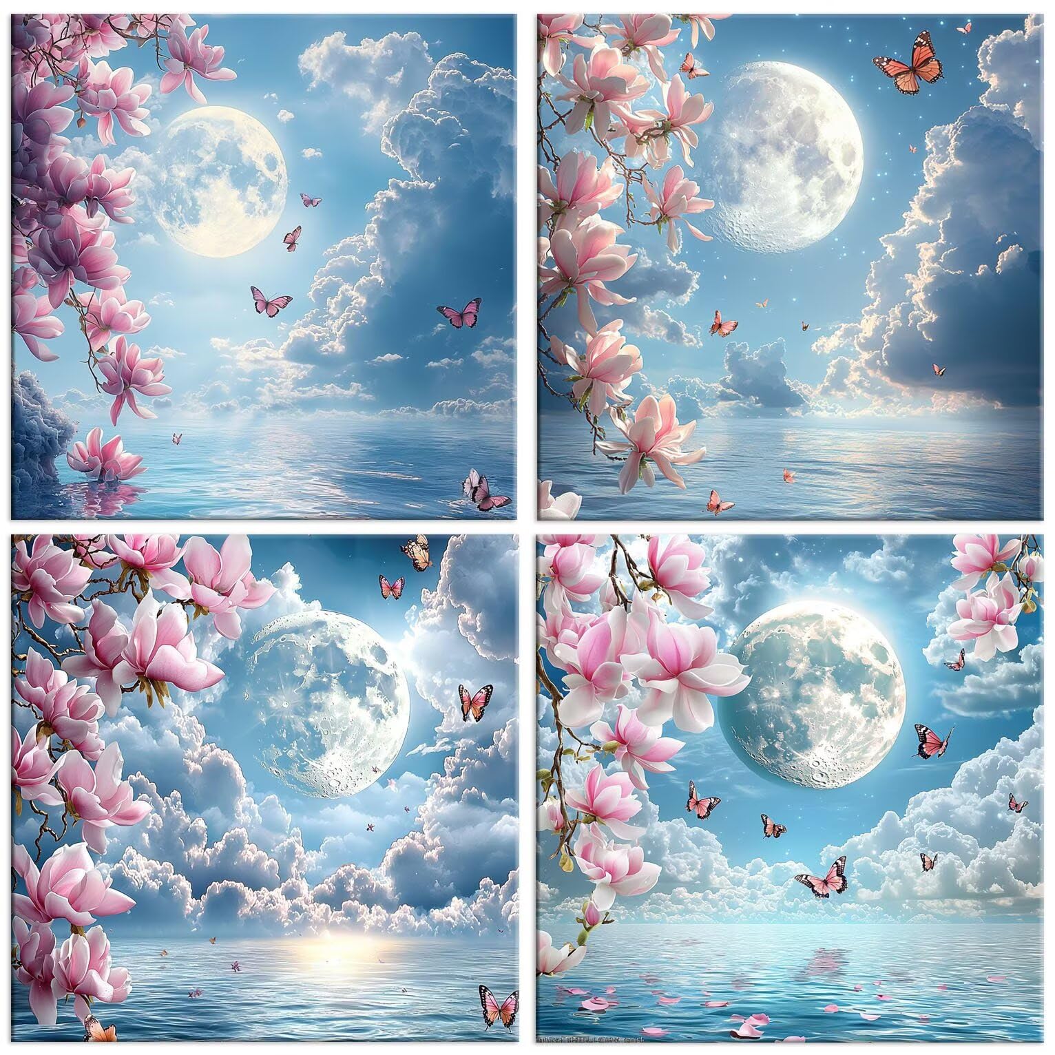 QIANLUOO Luna de Magnolia 5D Kits de Pintura de Diamantes 35x35cm G-933