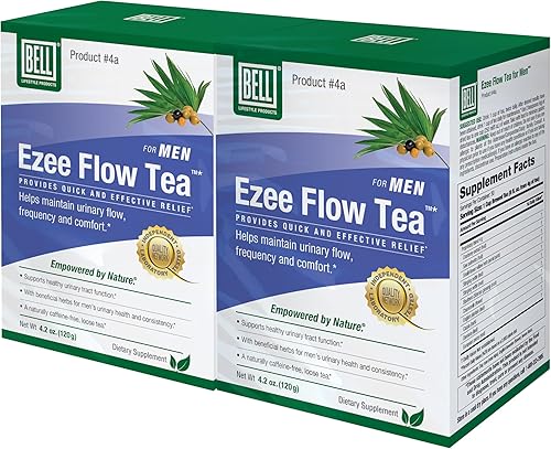 Bell Ezee Flow - Té de apoyo urinario para hombres, una solución natural, ayuda a facilitar el flujo y normalizar la frecuencia urinaria sin quemar