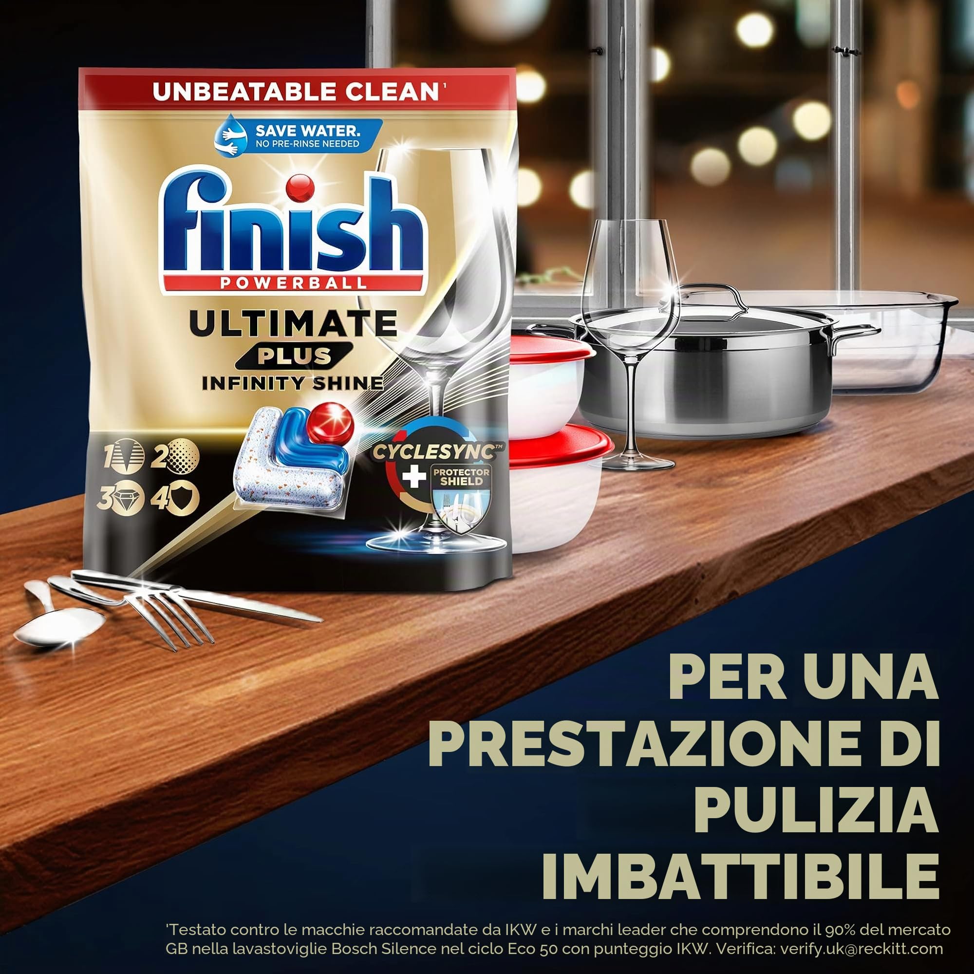Finish Ultimate Plus Infinity Shine Pastiglie per lavastoviglie sfuse |profumo: fresco | 73 pastiglie per lavastoviglie | per una pulizia eccellente e lucentezza a diamante