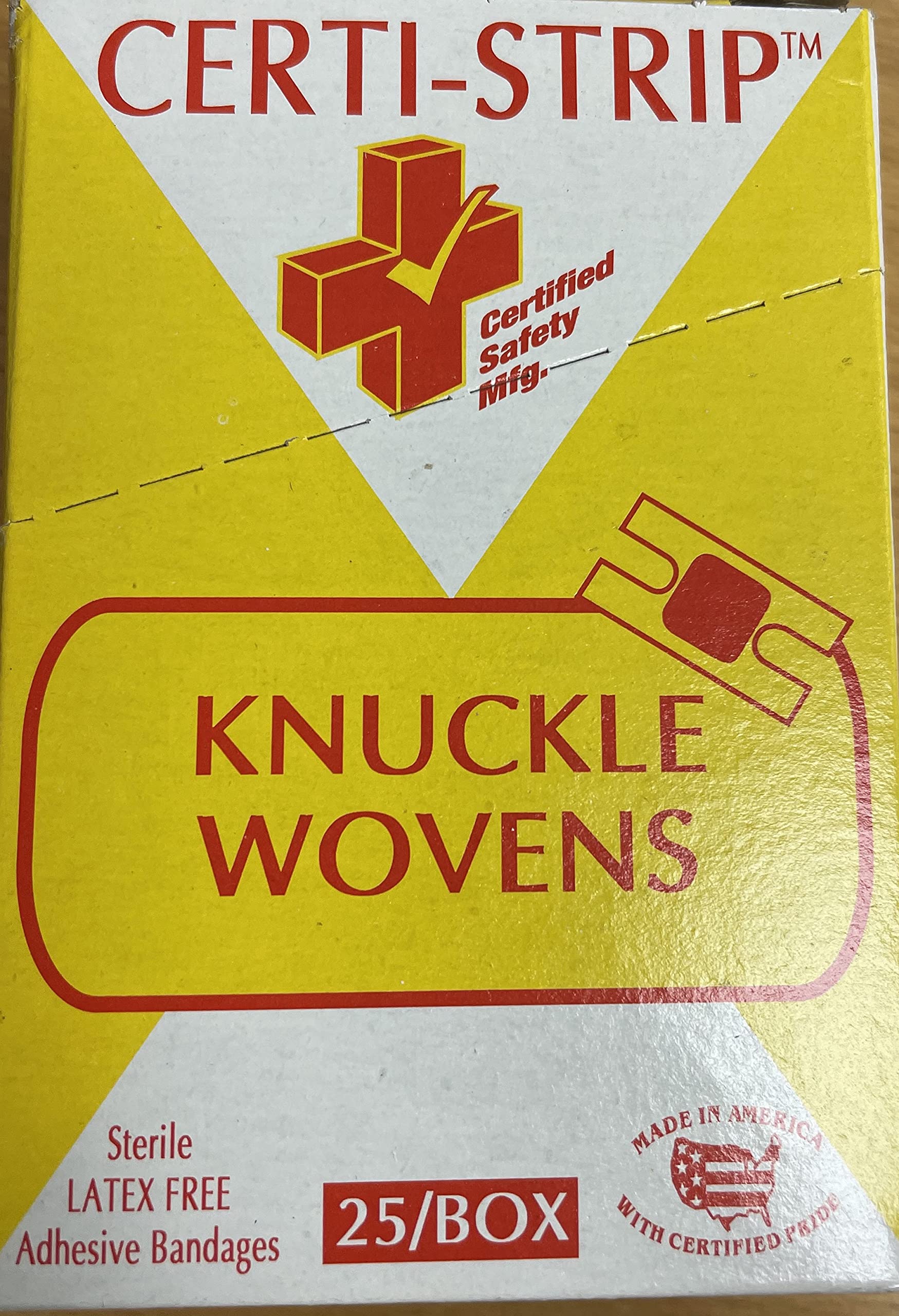 Certi-Strip Knuckle Wovens Adhesive Bandages 25/Box 220-228