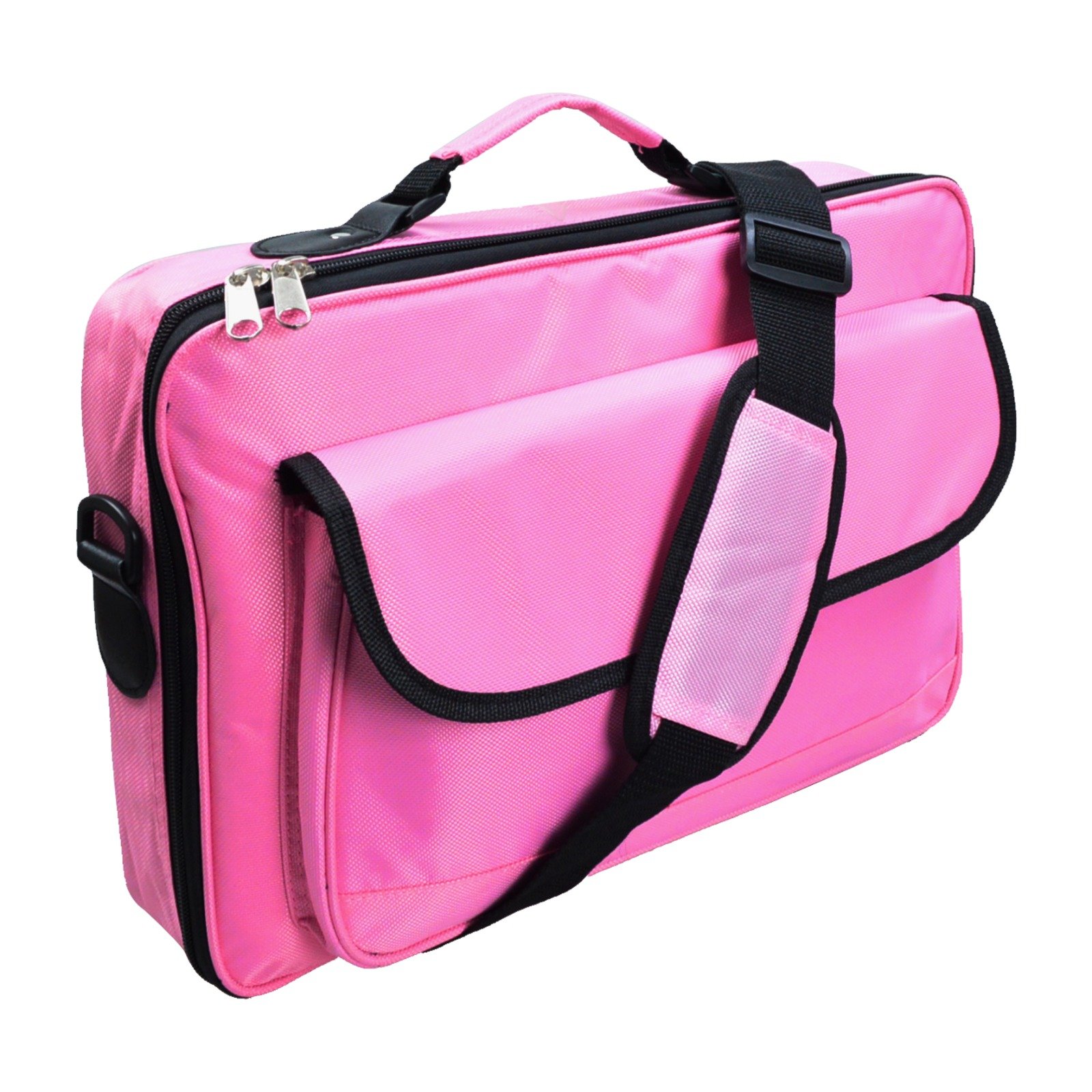 Pink Laptop Bag 10" 11" 12" 13" 14" Inch Notebook Bag Case Lotsaveoutlet - Studio Slim Carrying Messenger Bag Sleeve 1680D Case Briefcase Pink Padded For Apple Macbook Macbook Air Pro Retina HP IBM Dell XPS Acer Alienware Sony Ultrabook
