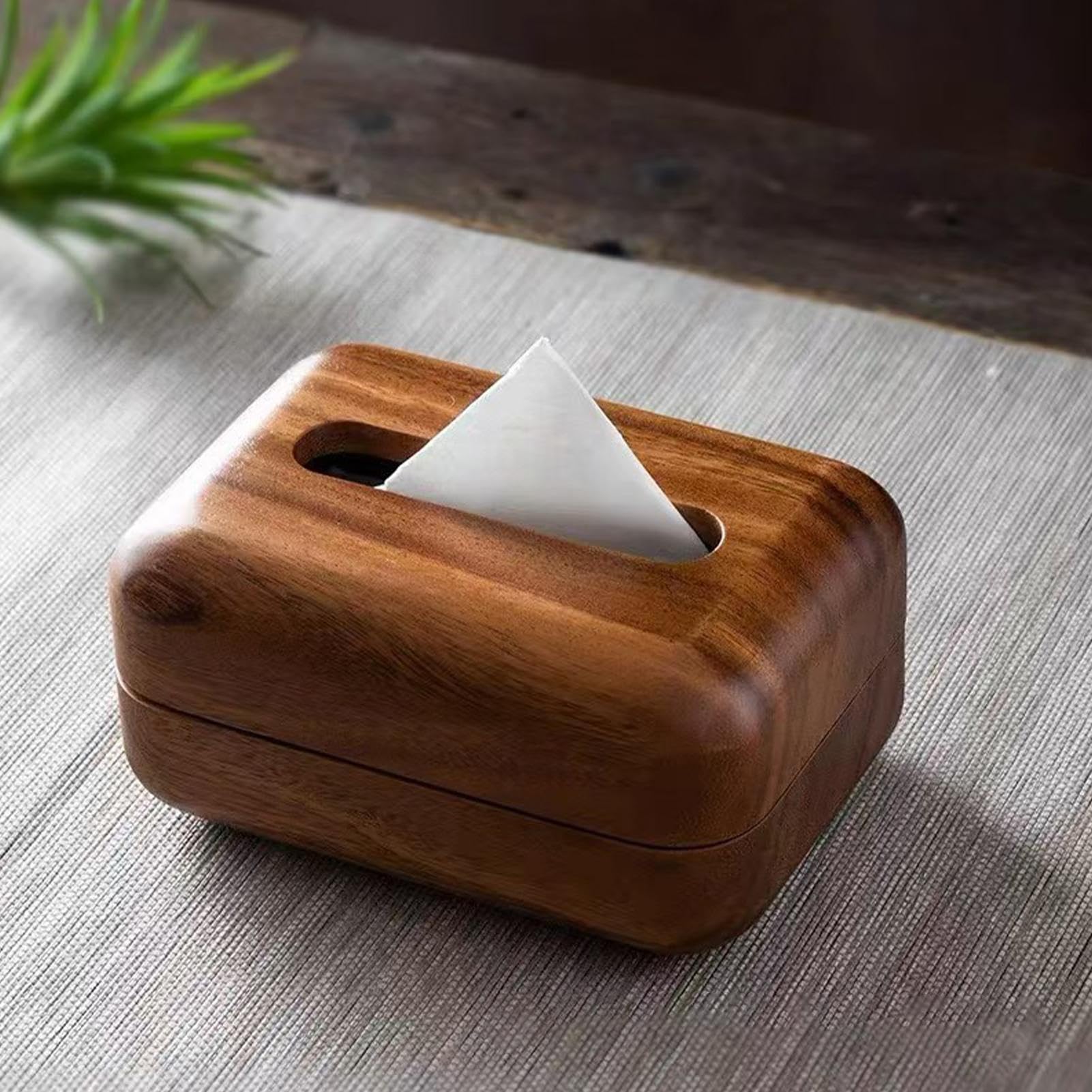 Portafazzoletti di Legno Organizzatore Da Tavolo Moderno In Legno Massello