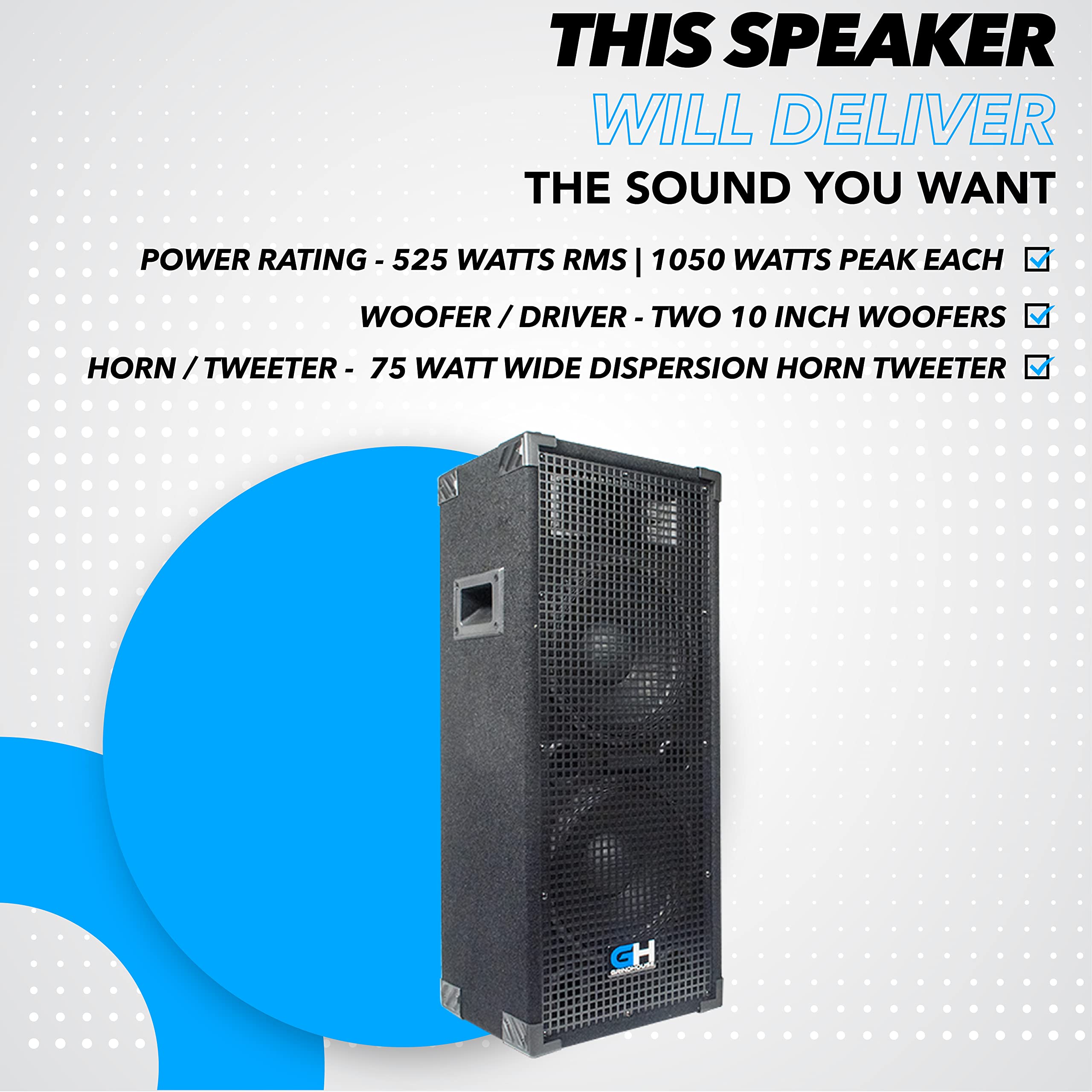 Dual 12 Inch DJ Cabinet - High Performance Wooden Speaker Dual 12 Inch DJ Cabinet - High Performance Wooden Speaker