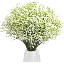 Pack of 10 Artificial Flowers Bouquet Gypsophila Artificial Flowers Wedding Decoration Perfect for Weddings, Parties, Bridal Bouquets, Home Decoration White