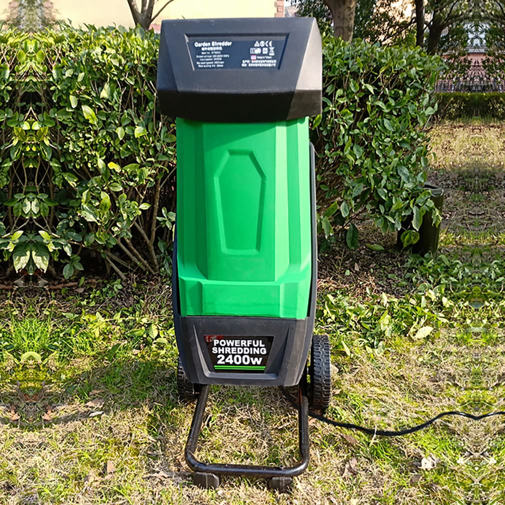 Trituradora de Madera eléctrica, trituradora de Ramas y Hojas Multifuncional de 2400 W, Herramienta de jardinería, trituradora de Madera Que Puede Romper Ramas