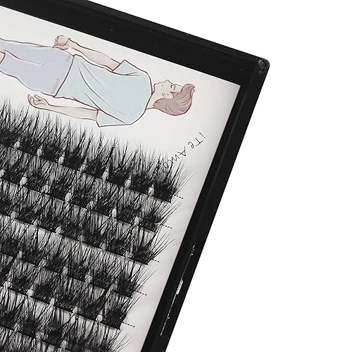 Miniatura 3 de Pestañas postizas individuales injertadas en bandeja grande, base gruesa, 120 racimos de rizo D, extensiones de pestañas de volumen largo natural,