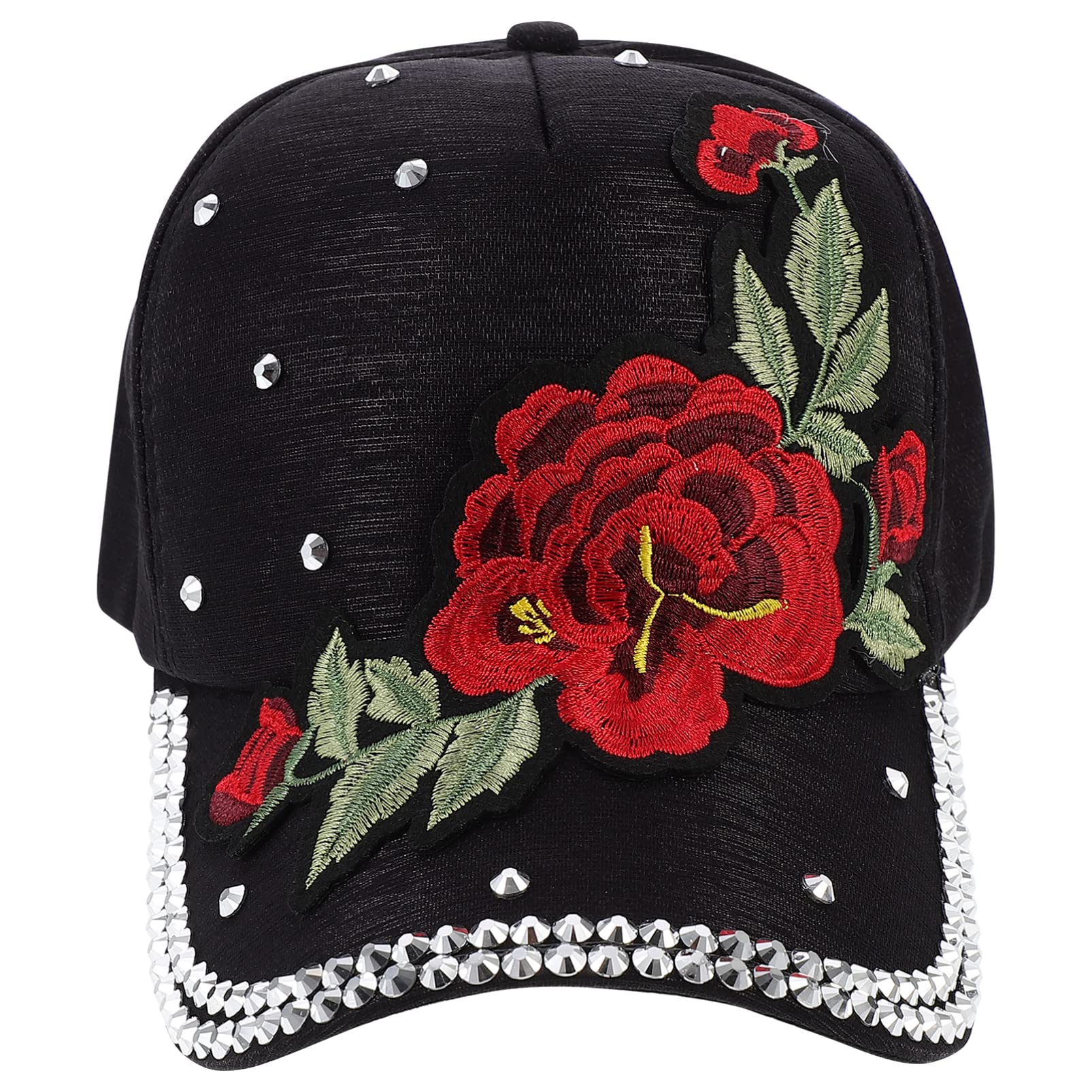 SOIMISS 2 Pz Moda Cappellini Ricamati Floreale Estate Baseball Versatile Uomo a Prova di Sole Cappello da Sole Visiera Sole-Sole per Donne Fresche Casual Diamante