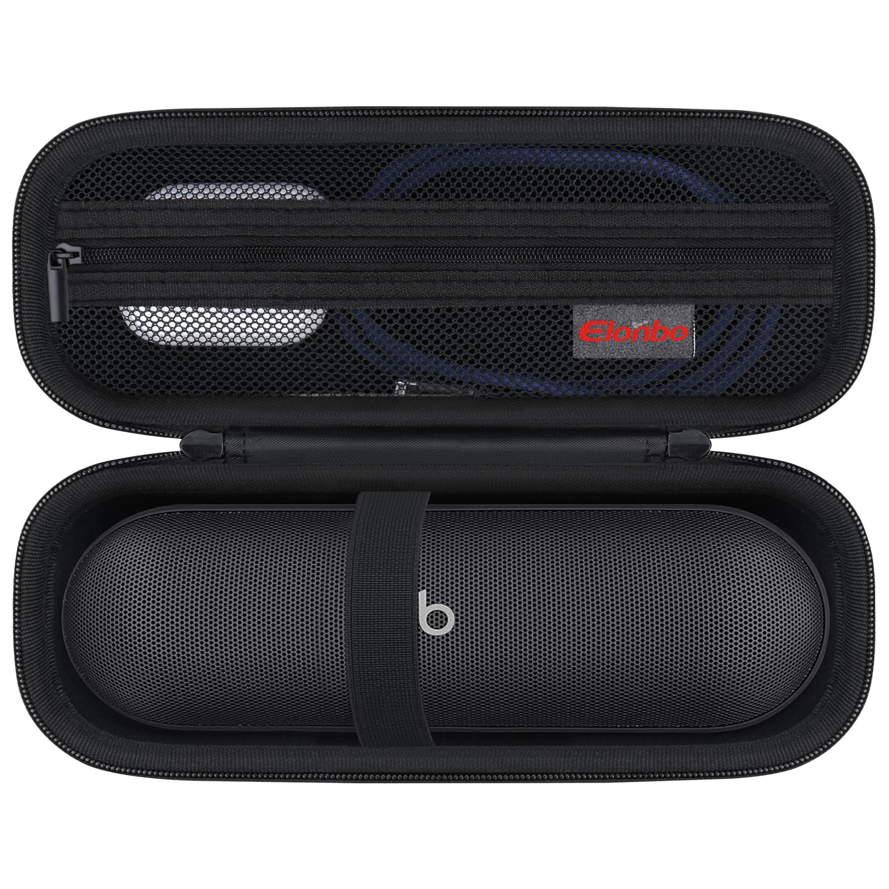 Elonbo Carrying Case ​for Beats Pill - Portable Bluetooth Speaker, Beats Pill Waterproof Bluetooth Speaker Hard Travel Bag Storage Cover Holder, Mesh