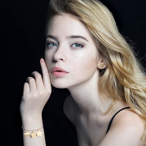 Miniatura 7 de HINZIC 100 parches de estrella de 08in con dos agujeros costura en forma de estrella en espejo acrílico parches de estrella dorada diamantes de