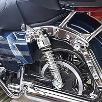 Vista 2 de Mofun Kit de reducción de amortiguadores traseros ajustables de 13 pulgadas compatible con Harley Touring Street Road Electra Glide Road King Tour
