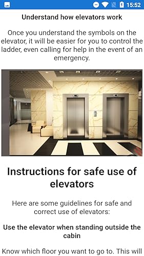 Instructions For Safe Use Of Elevators