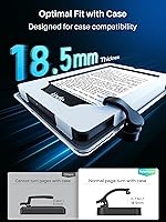 Vista 4 de ByteWave Soporte para Kindle con volteador de páginas remoto para leer en la cama, [manos libres, flexible ajustable] Soporte de brazo perezoso