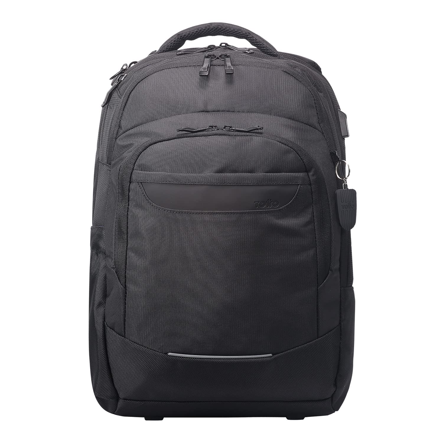 TOTTO, Laptop Backpack 15.4 Black-Commuter Unisex Adult, Normal, Black/White, Normal