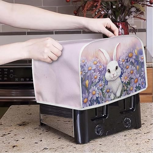 Vista 15 de Dreaweet Funda para tostadora de dibujos animados Kawaii Toast, de poliéster, se adapta a la mayoría de tostadoras de ranura larga de 4 rebanadas