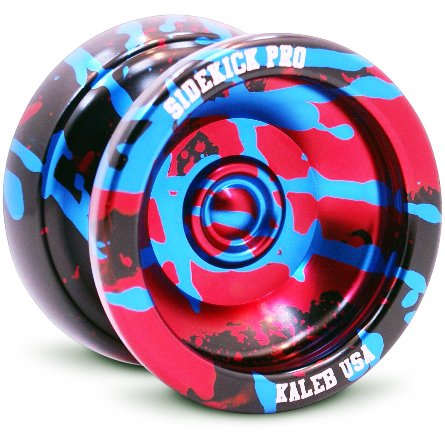Sidekick Yoyo Pro Black Red Blue Splashes Professional Aluminum UNresponsive YoYo