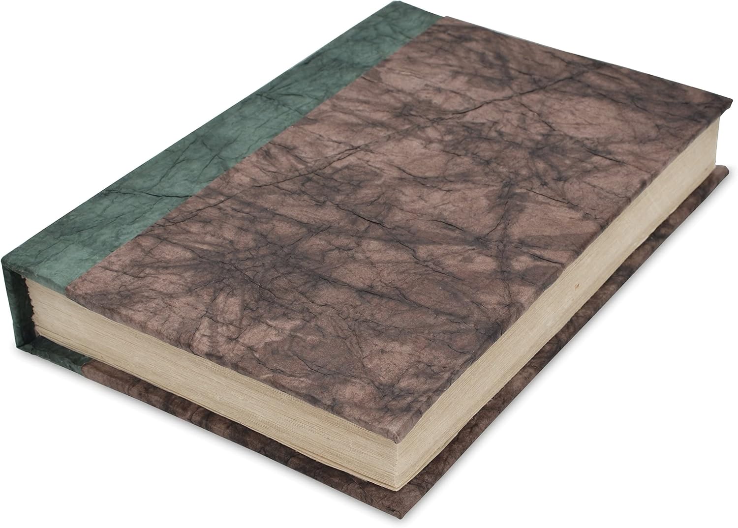 Kathmandu Valley Co. Nepali Eco Writing Journal with Extra-Thick Vintage Handmade Lokta Paper, Clean-cut, Made in the Himalayas of Nepal, 6x9 Inches (Walnut, Epic)