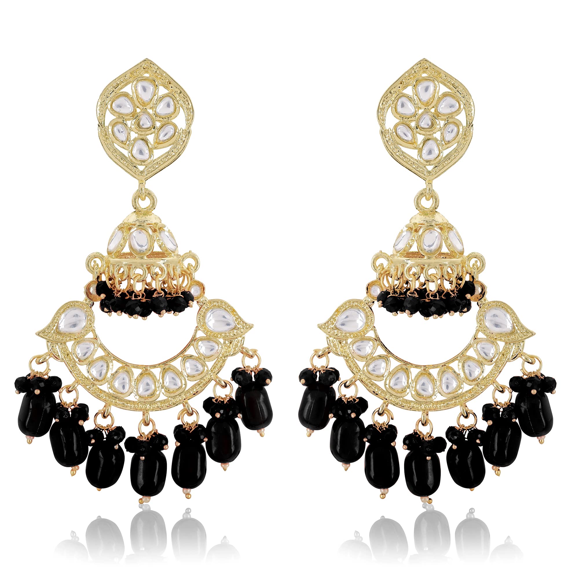 Tanaira Base Metal Mesmerising Long Kundan Jhumki Earring for Women & Girls,(Gold, Sky) (B0BXFJ9TC4) Amazon Price History, Amazon Price Tracker