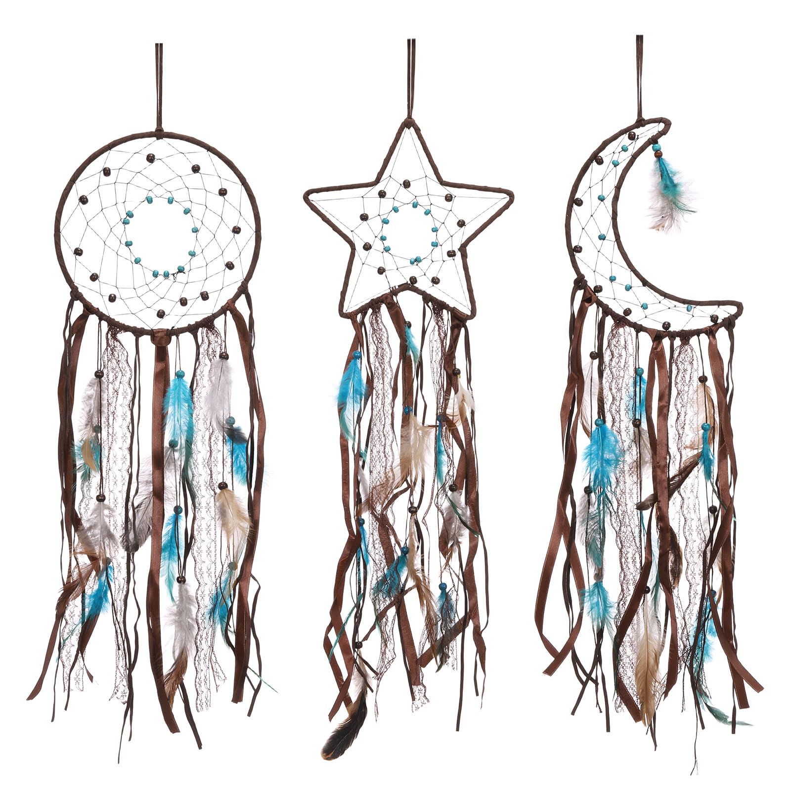 Attrape-rêves plumes lune soleil idée cadeau mariage chambre