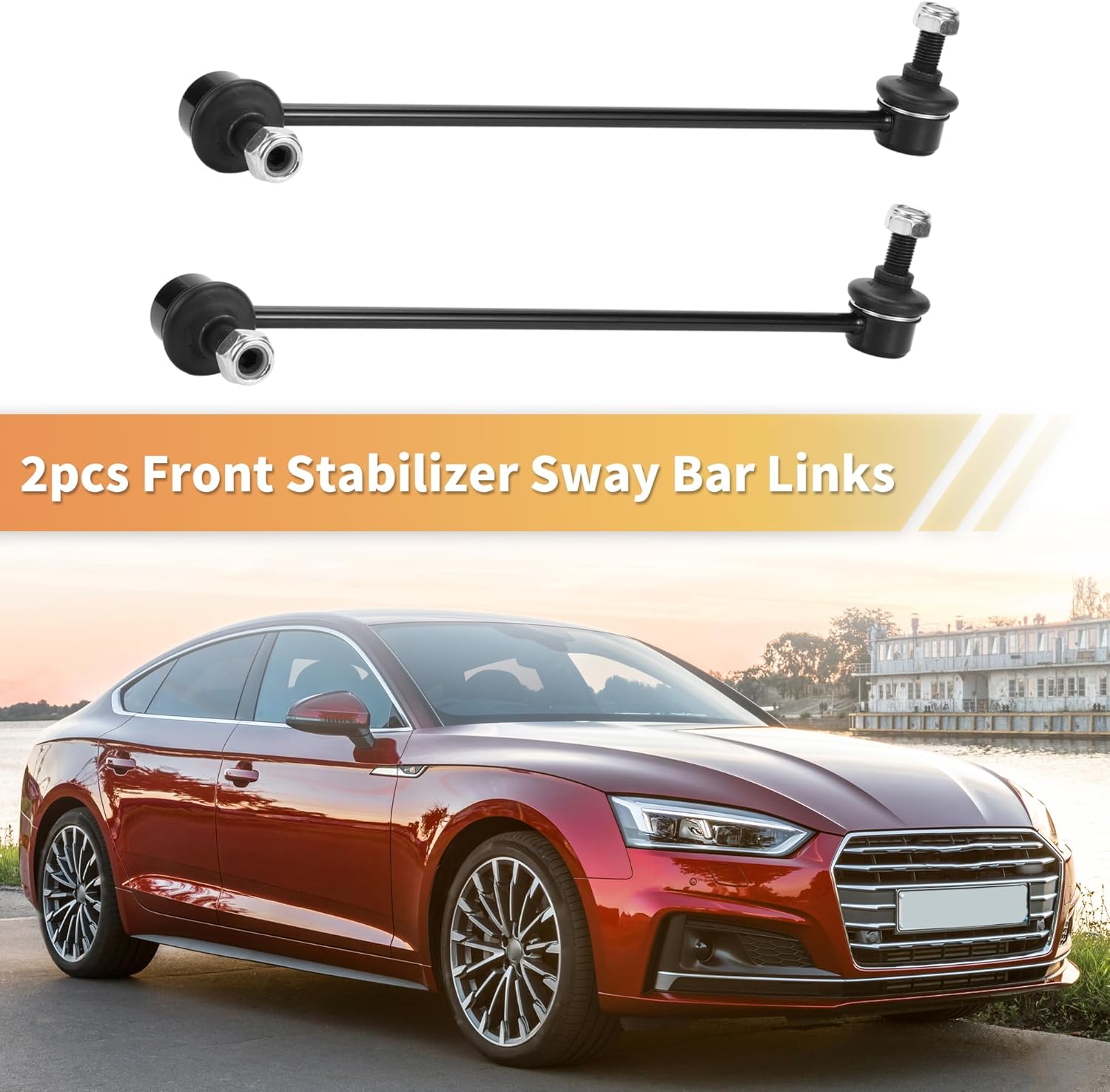 X AUTOHAUX 2pcs Front Sway Bar Links Stabilizer Link Kit for Audi A3 2006-2013 for Volkswagen Tiguan 2009-2012 Suspension Kit No.1K0411315K