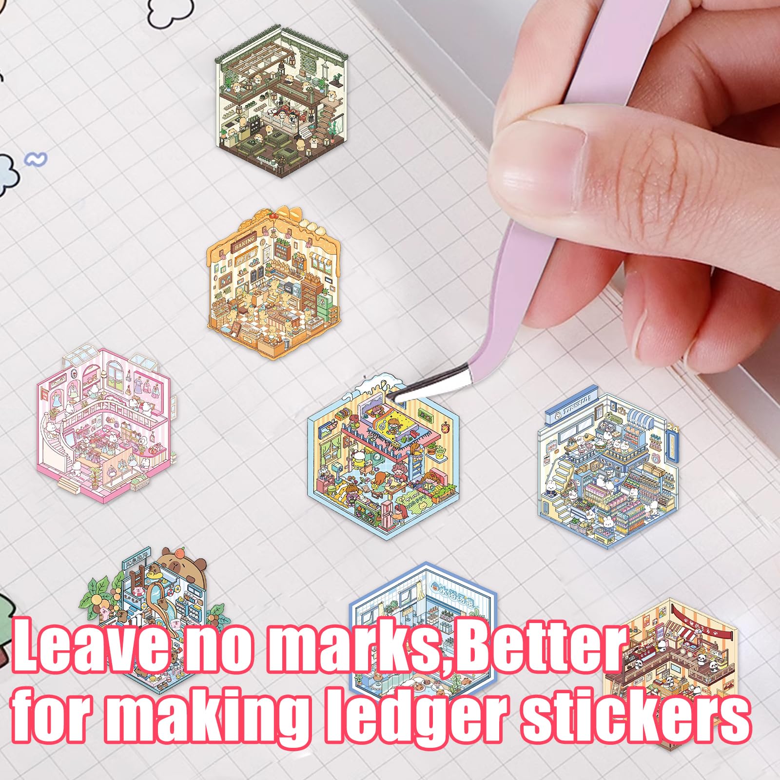 8 Sets DIY 3D House Stickers, Sticker Therapy, Create Your Own 3D ...