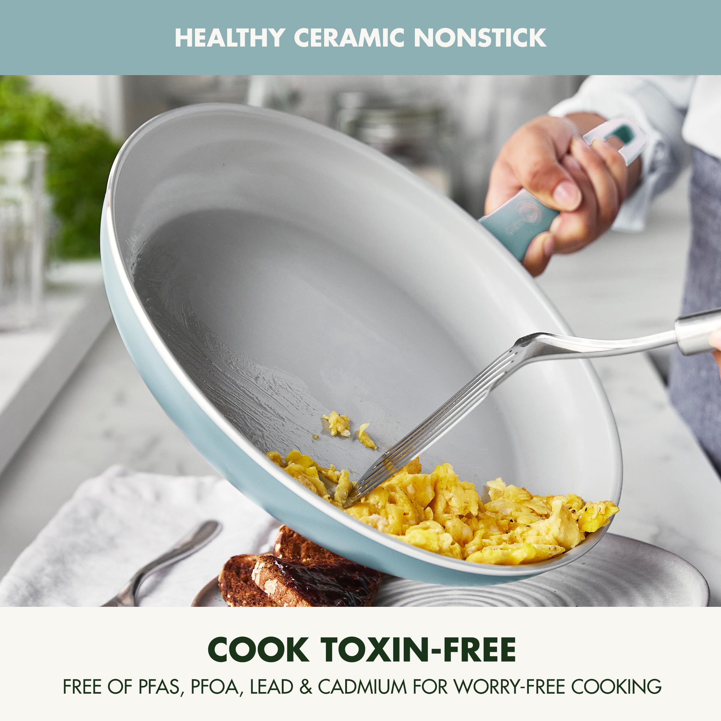 Amazon.com: GreenPan Dover 10” Frying Pan Skillet, Non-Toxic PFAS