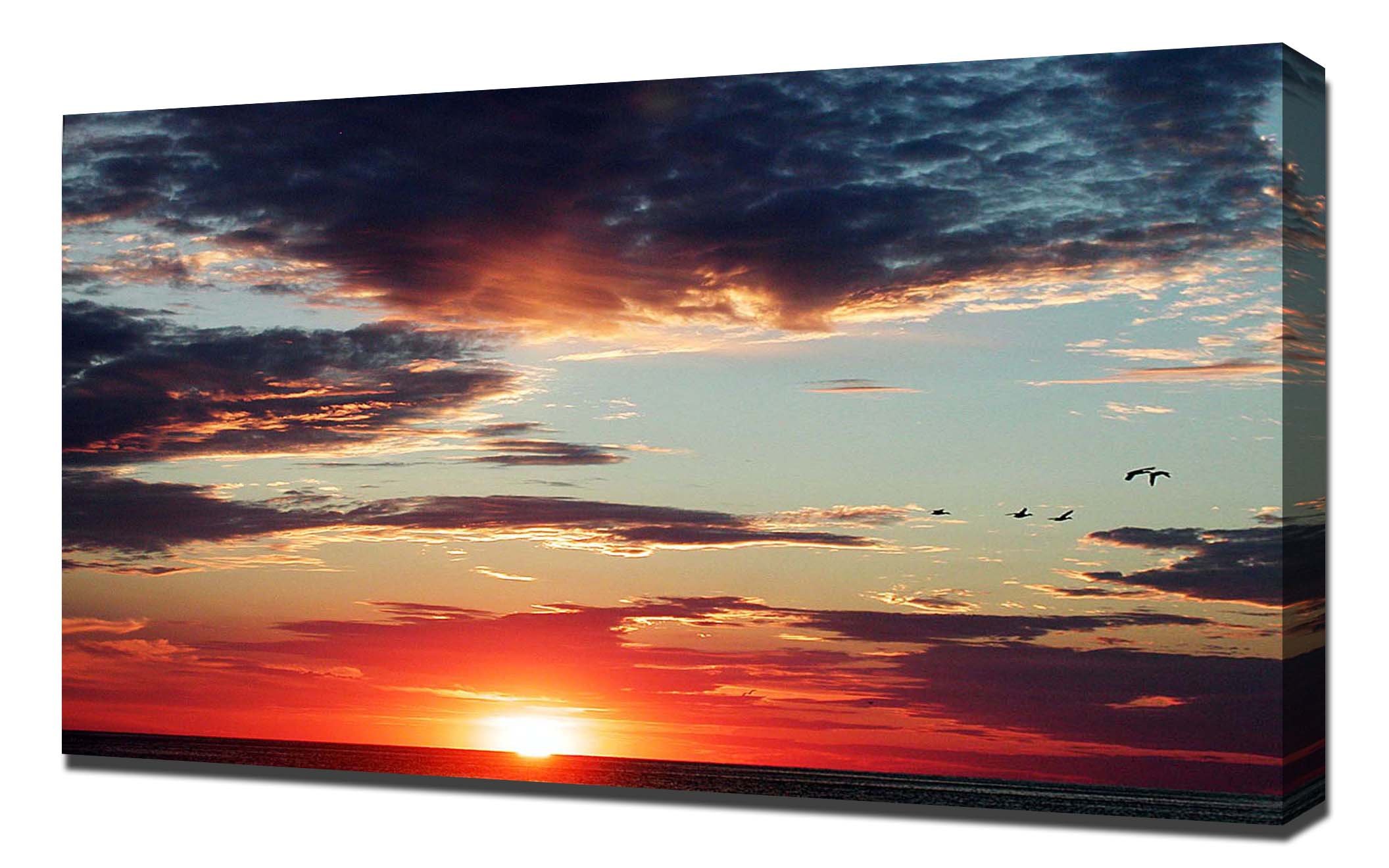Beautiful Sunset 196 Art Print, Canvas, 60 x 90 x 5 cm