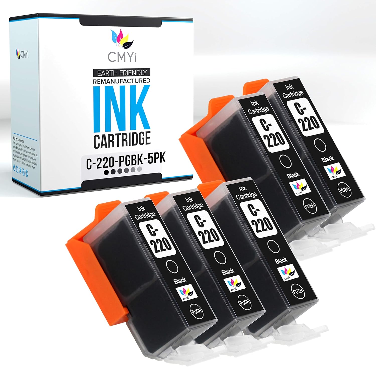PGI-220 CLI-221 Replacement Combo Pack Ink Cartridges for Canon PIXMA iP3600, iP4600, iP4700, MP540, MP560, MP620, MP620B, MP640R Printers (4 Pigment Black, 2 Black, 2 Cyan, 2 Magenta, 2 Yellow)