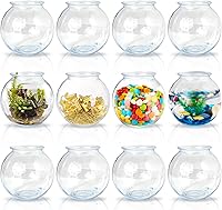 Sterline Plastic Ivy Bowls 12 Pack 16oz - Unbreakable Fish Bowls for Drinks, Party Centerpieces, Candy Dishes, Home Decor