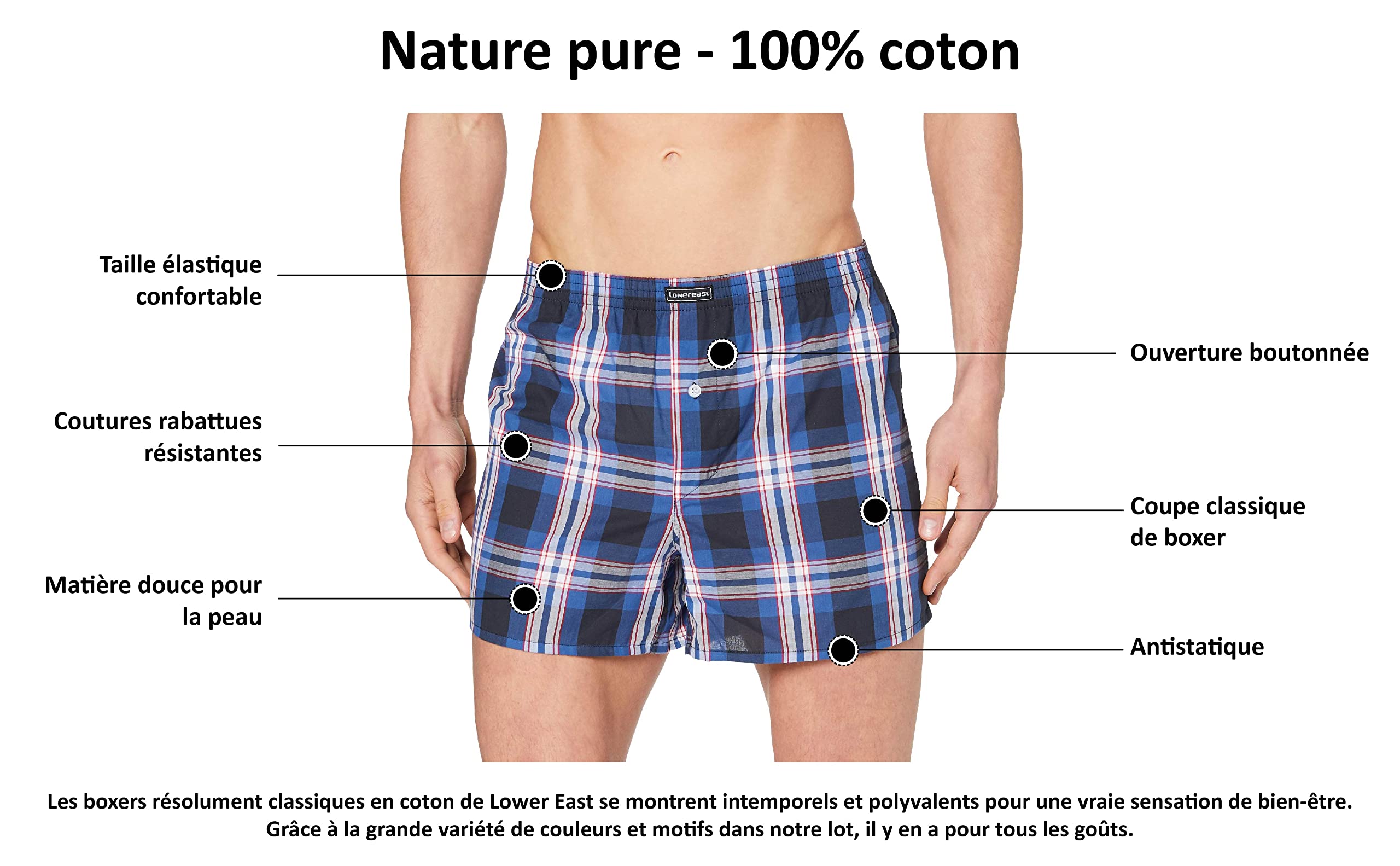 Lower East Boxershorts American 6er Pack | 10er Pack, Homme