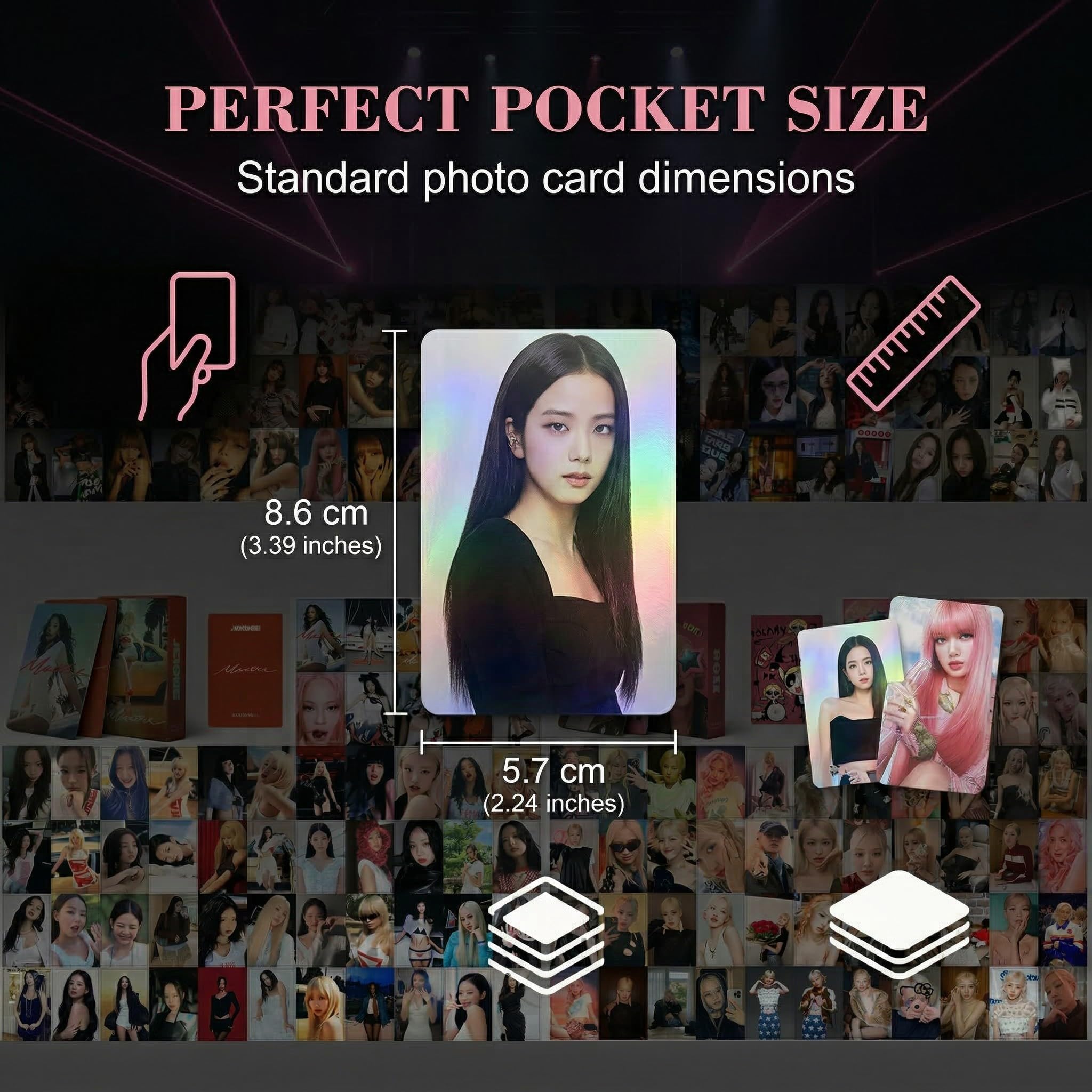 Kpop Lomo Cards Photocards 4 Set 220 Pezzi Jennie Mantra Rose Jisoo Lisa Fan Gift