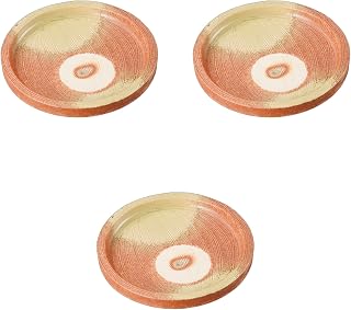 Set of 3, Iga Flame-colored Cutlet 6.5 Flat Plates, 8.1 x 0.9 inches (20.4 x 2.3 cm) | Setomonohonpo