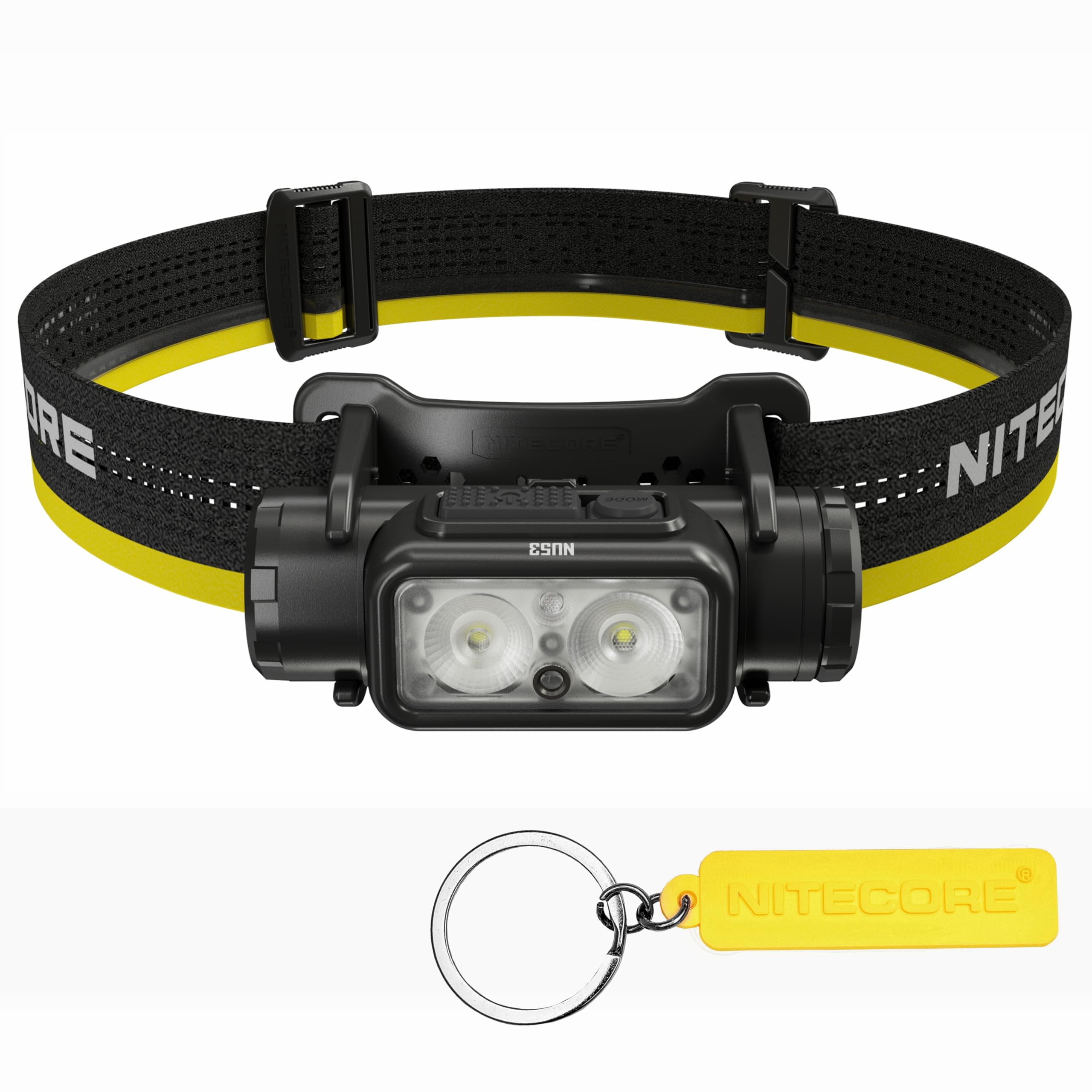 Nitecore Black Nu53 1800 Lumen Lightweight Industrial Headlamp 6000Mah Battery Usb-C Rechargeable Headlight Tag
