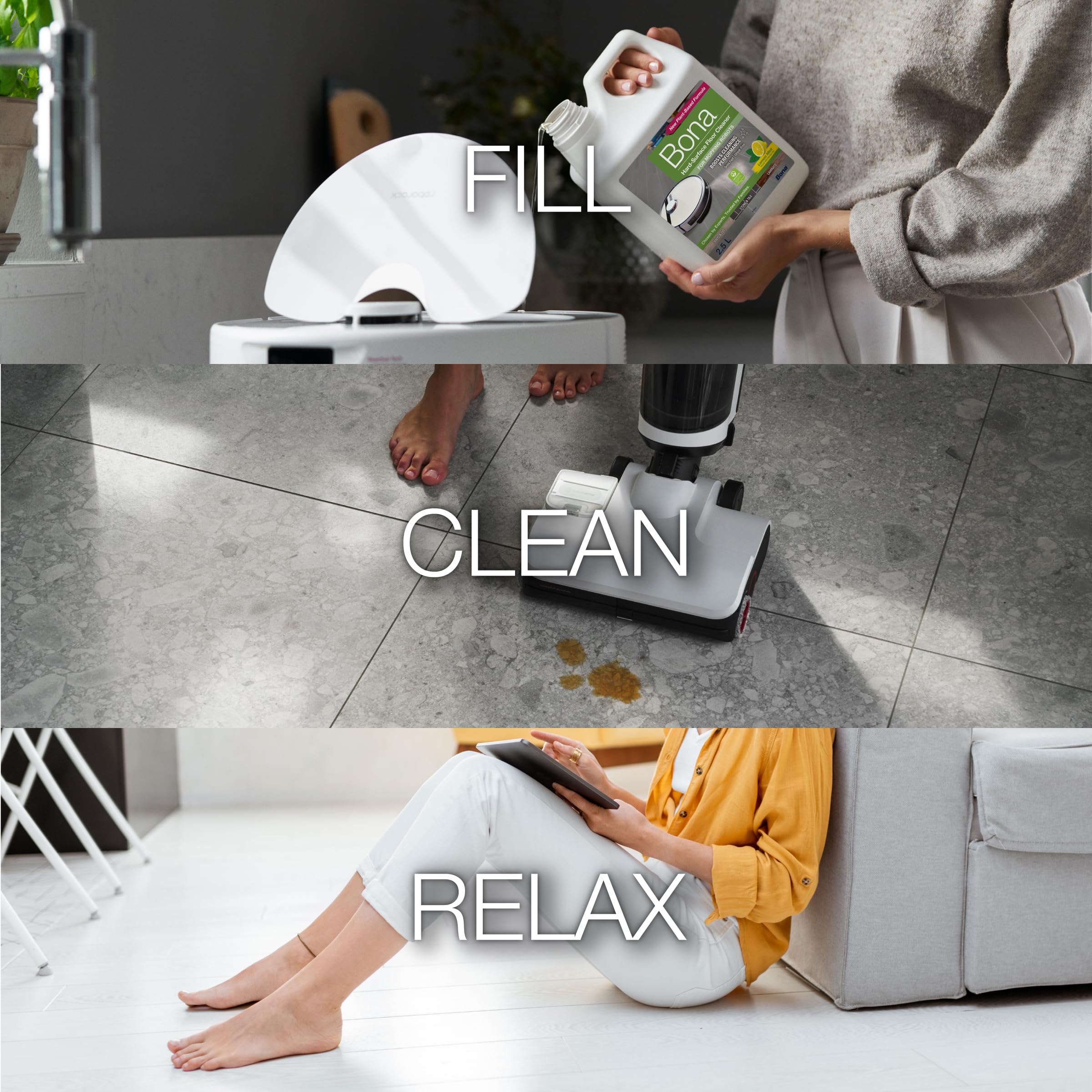 Bona Hard-Surface Floor Cleaner for Mopping Robots 2,5 l