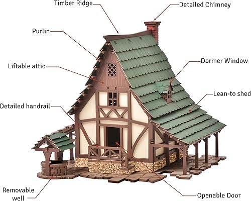Miniatura 4 de I Built It - Green Gables P - Rompecabezas de madera 3D - Kit de construcción de modelos a escala de 1.102 in para adultos y niños, juguete
